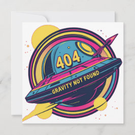 404 Zwaartekracht niet gevonden - Retro Space Pop  Kaart