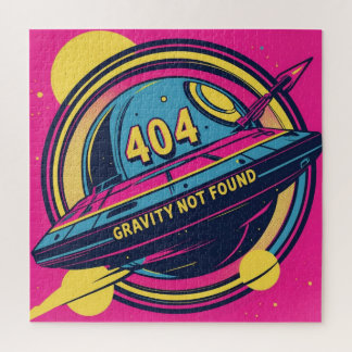404 Zwaartekracht niet gevonden - Retro Space Pop Legpuzzel