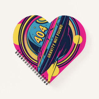 404 Zwaartekracht niet gevonden - Retro Space Pop  Notitieboek