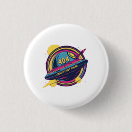 404 Zwaartekracht niet gevonden - Retro Space Pop  Ronde Button 3,2 Cm