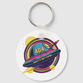 404 Zwaartekracht niet gevonden - Retro Space Pop  Sleutelhanger
