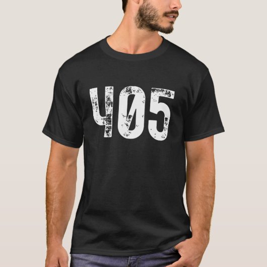 405 Area Code Oklahoma City OK Mobile Area Code 40 T-shirt (Voorkant)
