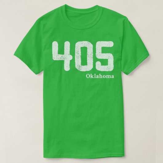 405 Oklahoma Area Code met nood ontwerp f T-shirt (Design voorkant)