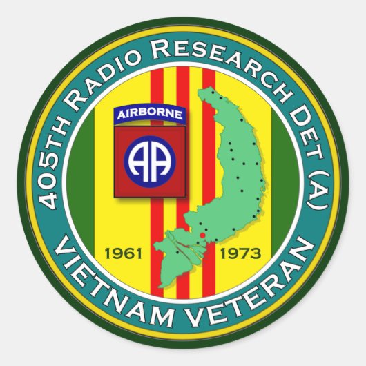 405e RRD-A - ASA Vietnam Ronde Sticker (Voorkant)
