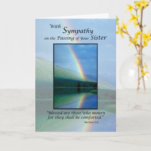4081 Zuster Sympathie Rainbow Kaart (Gele Bloem)