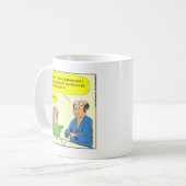 408 gebitten hemorroïde Cartoon Koffiemok (Voorkant links)