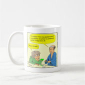 408 gebitten hemorroïde Cartoon Koffiemok (Links)