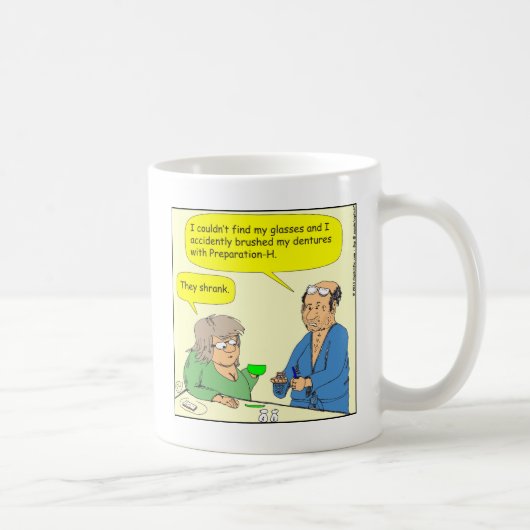 408 gebitten hemorroïde Cartoon Koffiemok (Rechts)