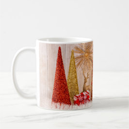 4092-Glitterbomen met herten en sneeuw Koffiemok