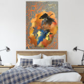 40,00 x 60,00 inch foglie morte canvas afdruk (Insitu (Slaapkamer))