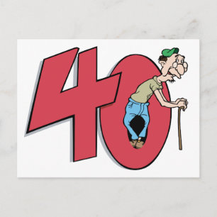 40 - 40 jaar oud Verjaardag Groet Briefkaart