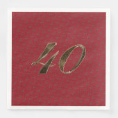 40 40e Jubileum Ruby Gold Typografie Servetten (Voorkant)