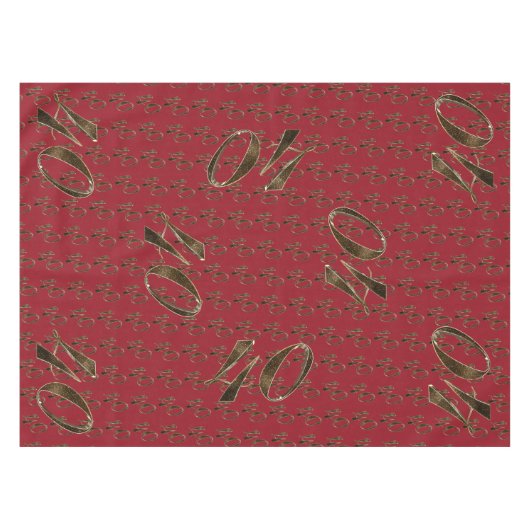 40 40e Jubileum Ruby Gold Typografie Tafelkleed (Voorkant (Horizontaal))