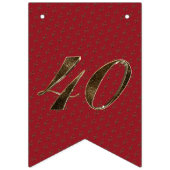 40 40e Jubileum Ruby Gold Typografie Vlaggetjes (Tweede vlag)