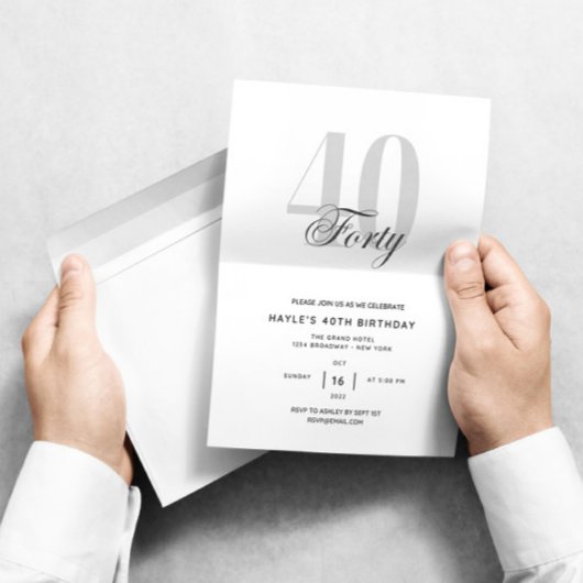 40 - 40e verjaardag van de zwarte & witte afbeeldi kaart