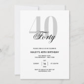 40 - 40e verjaardag van de zwarte & witte afbeeldi kaart (Voorkant)