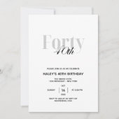 40 - 40e verjaardag van de zwarte & witte grafisch kaart (Voorkant)