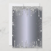 40 60 70e verjaardag zilveren glitter druppelt uit kaart (Achterkant)