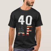 40 AF  40e verjaardag Amerikaanse vlag T-shirt (Voorkant)