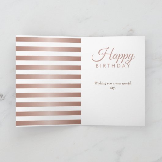 40 and Fabulous 40th Birthday Roos Gold Kaart (Binnen)