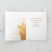 40 and Fabulous Gold Foliage 40th Birthday Foto Kaart (Binnen)