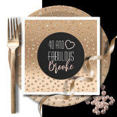 40 and Fabulous Gold Sparkle Black Blush Glamoureu Servet