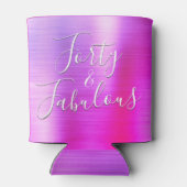 40 and Fabulous Roos Paarse Roze Blikjeskoeler (Achterkant)