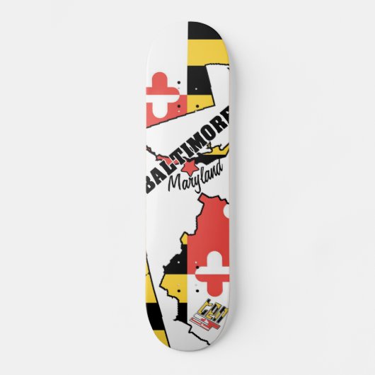 40: Baltimore, Maryland 1 Persoonlijk Skateboard (Voorkant)