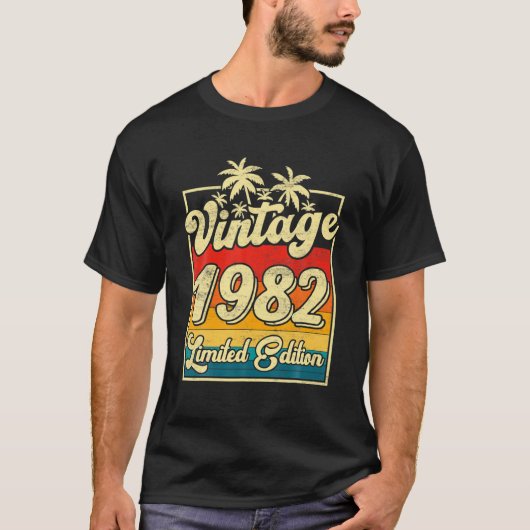 40 'Birthday' decorations Mannen 40e 'dag' 1982 T-shirt (Voorkant)