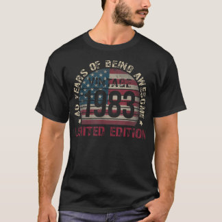 40 'Birthday Decorations' Mannen 40th BDay 1983 T-shirt