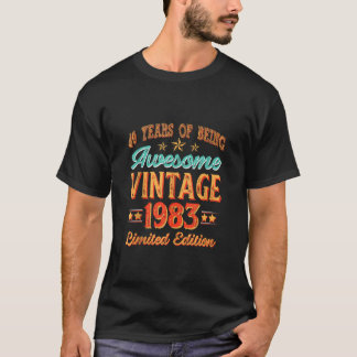 40 'Birthday Decorations' Mannen 40th BDay 1983 T-shirt