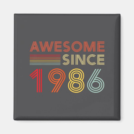 40 Birthday Decorations Men 40yr Awesome 1986 40th Magneet (Voorkant)