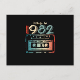 40 Birthday Gifts Year Old Made in 1982 Aankondigingskaart