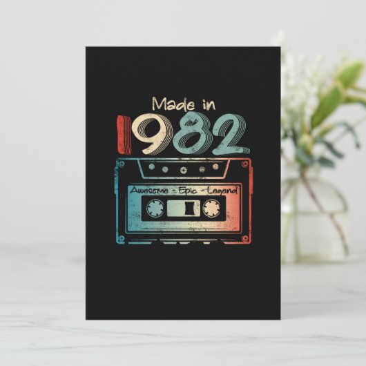 40 Birthday Gifts Year Old Made in 1982 Save The Date (Staand voorkant)