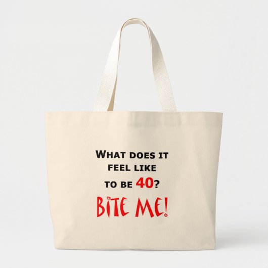 40 Bite me! Grote Tote Bag (Voorkant)