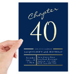 40 Blue 40th Birthday Party Gold Folie Uitnodiging<br><div class="desc">Maak van je 40ste verjaardag een viering om je te herinneren met deze luxe blauw met gouden folie uitnodigingen van Zazzle. Of u met familie en vrienden of met een intieme vergadering van uw naaste dierbaren viert, zullen deze klassieke en elegante uitnodigingen de toon voor uw speciale dag bepalen. Je...</div>