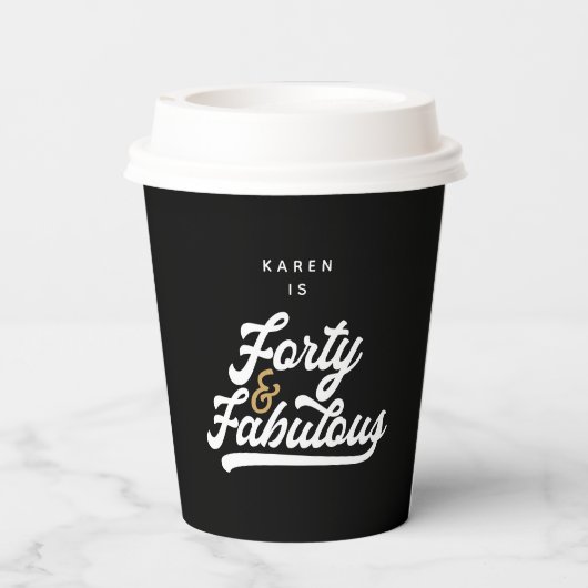 40 borden en fabelpapier papieren bekers (Achterkant)