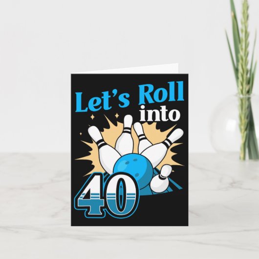 40 Bowling 40e verjaardag Kaart (Voorkant)