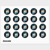 40 Bowling 40e verjaardag Ronde Sticker (Vel)