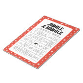 40 Christmas Jingle & Mingle Bingo Game Sheets Notitieblok (Schuin)