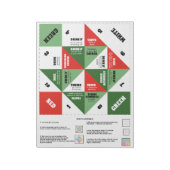 40 Cootie Catcher Spelletjes - Kerstdagen Notitieblok (Linkerzijde)