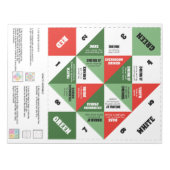 40 Cootie Catcher Spelletjes - Kerstdagen Notitieblok (Voorkant)