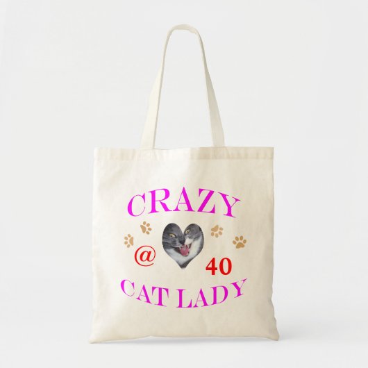 40 Crazy Cat Lady Tote Bag (Voorkant)