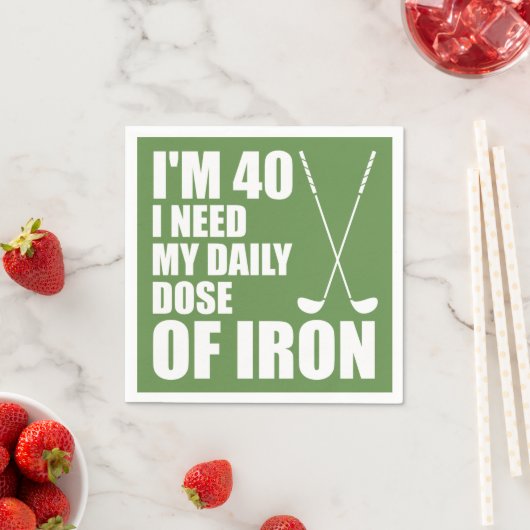 40 dagelijkse dosis van ijzergolfer Party servette Servet (Insitu)