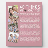 40 Dingen waar we van houden | Lijst van zeedagen Fotoplaat (Voorkant)