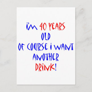 40 een andere drink briefkaart