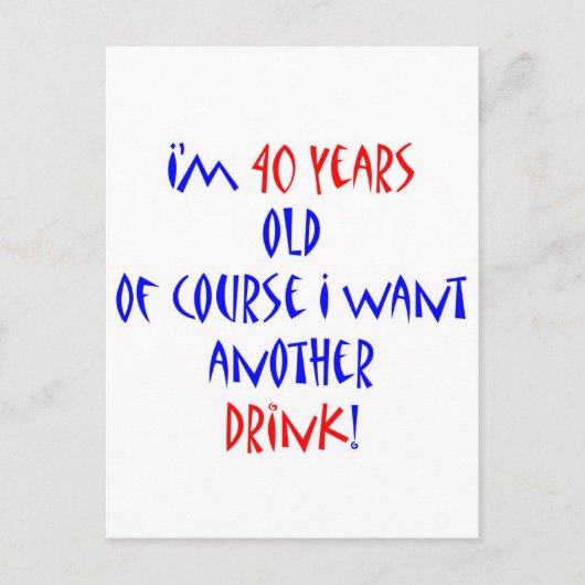 40 een andere drink briefkaart (Voorkant)