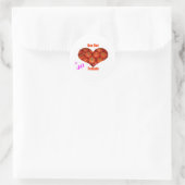 40 Een hete tomaat Ronde Sticker (Tas)