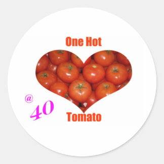 40 Een hete tomaat Ronde Sticker