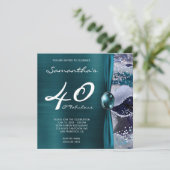 40 en Blauwgroen agaat van de Fabulous Ocean Blue Kaart (Staand voorkant)